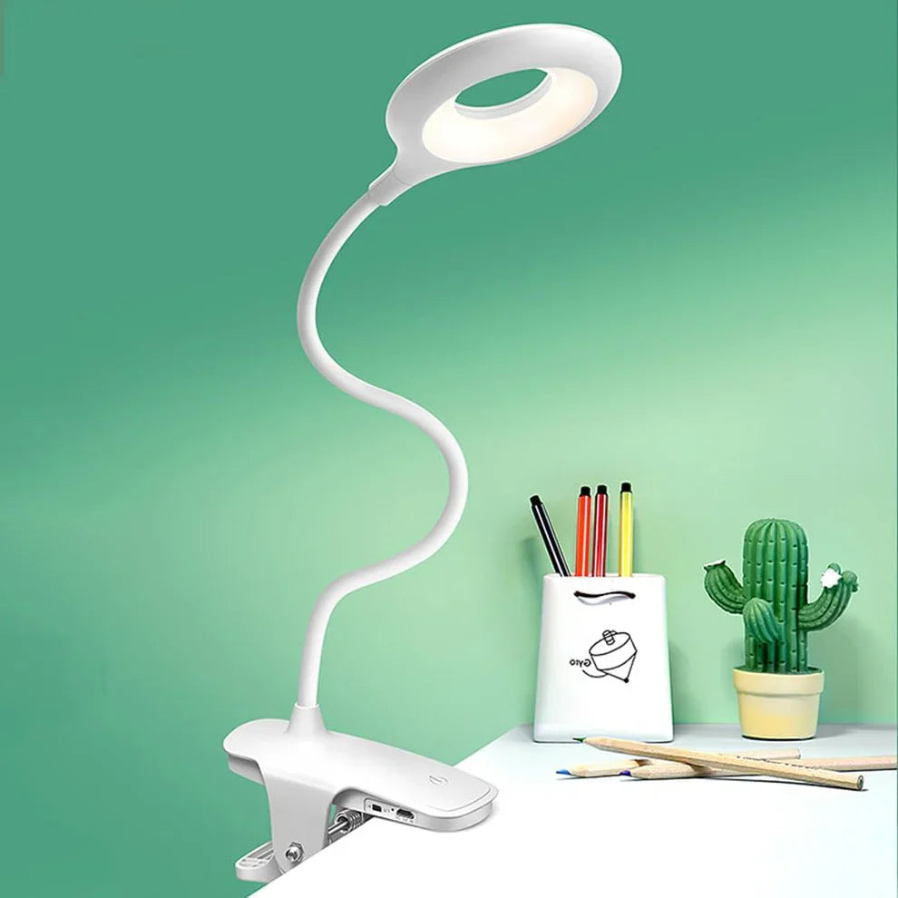 Leeslamp Clip LED Dimbaar USB Oplaadbaar Flexibel Zwanenhals Bed Bureau Reizen | Restfield